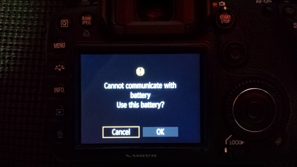 7D battery communication error